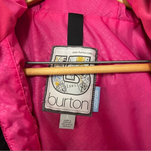Burton Ladies Black and Pink Snowboard Winter Snow Coat Jacket Size Large - Picture 7 of 11